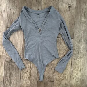 Gray dry fit Nike bodysuit